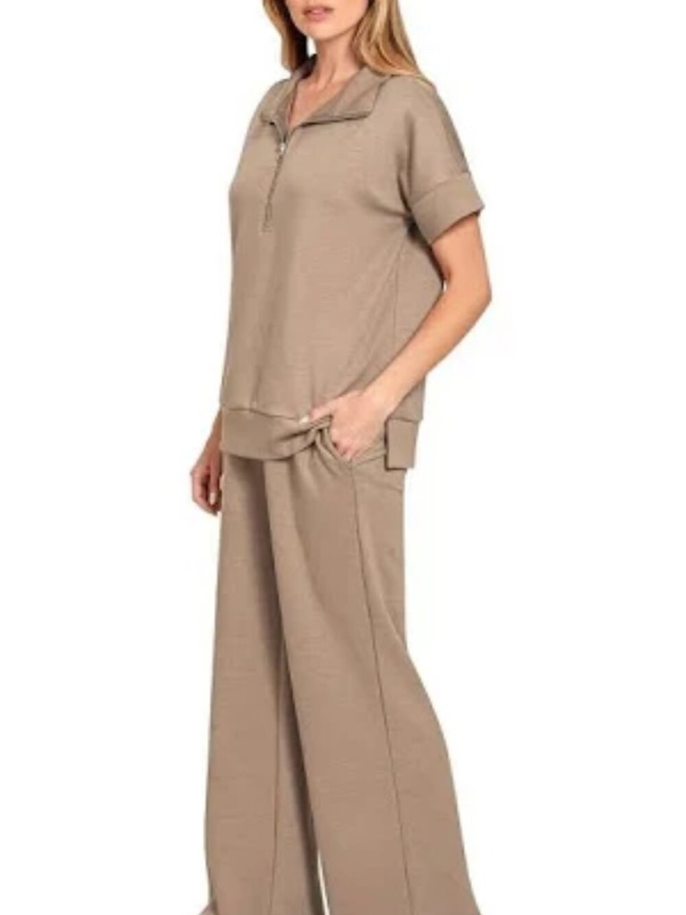 NWOT Zenana 2-piece scuba set in a beautiful cocoa